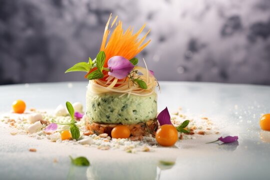 Gastronomic dish. Restaurant concept. AI generated