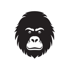 gorilla head vector