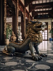 Majestic Chinese Dragon Statues