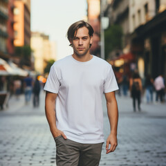 man walking on the street