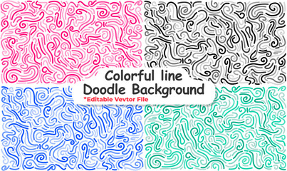 Scattered Geometric Line Shapes background. abstract background. Colorful line doodle background. fun colorful line doodle seamless pattern.