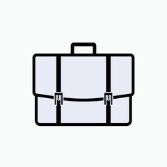 Briefcase Icon. Bag Business, Office Bag Symbol - Vector. Portfolio Symbol for Design, Presentation, Website or Apps.      