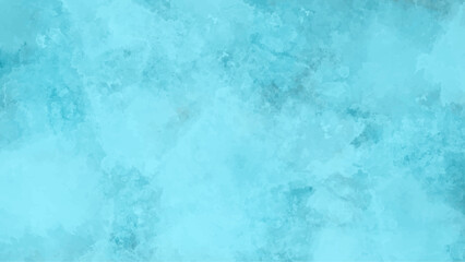 Bright painted sky blue watercolor background, Abstract blue sky with clouds, Light blue background. Abstract gradient light sky-blue shades watercolor background on white paper texture. 