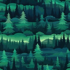 Seamless Woodland Tapestry