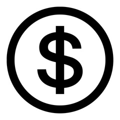 Obraz premium Dollar currency icon symbol