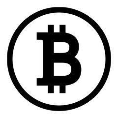 Bitcoin icon symbol. Cryptocurrency logo