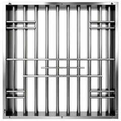 Barred Separation: Isolated Prison Bars Background