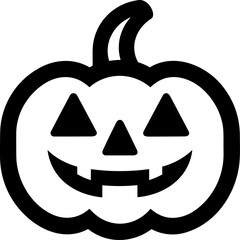 Halloween jack o lantern pumpkin single icon logo svg vector