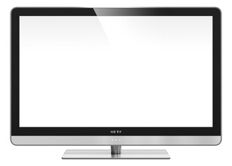 3D image of high definition TV isolated on transparent background