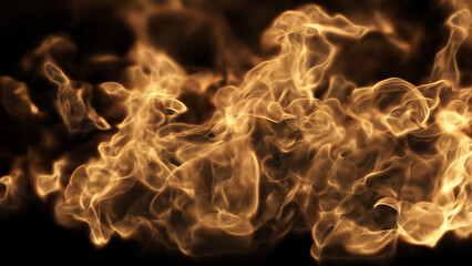 The flames of the fire are burning in close-up. Can be used as a video texture or background for design projects, scenes, etc.