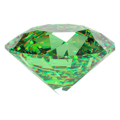 3D illustration of emerald isolated on transparent background
