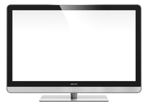 3D image of high definition TV isolated on transparent background
