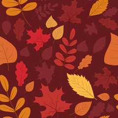 seamless autumn leaves pattern, perfect for textiles and decoration
