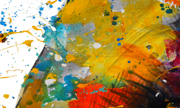 Abstract Colorful  painting isolated on transparent background. watercolor png