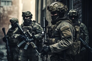 Fototapeta premium Silent and Deadly: Special Ops on High Alert