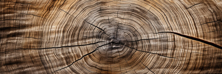 Wood Texture with Natural Tree Rings and Grain Pattern