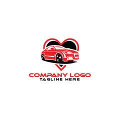 Car Love  Automotive Logo Vector
