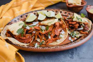 Taco al pastor with pineaple from Mexico city