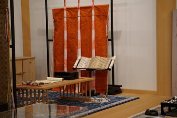 奈良時代の貴族の仕事机、書き台のある部屋