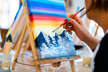 Colorful Canvas: Art and Wine Party with Friends