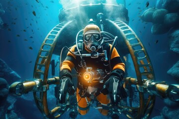 Deep Sea Marvels: Scuba Diver's Encounter