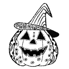 illustration of a halloween pumpkin
