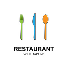 restaurant logo vector icon illustration design