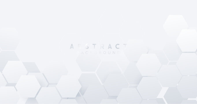 Abstract 3b white hexagon digital, futuristic, technology concept background. Modern Landing Page, Template, and websites. Vector illustration