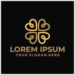 Vector logo design template - abstract symbol in ornamental arabic style - emblem for luxury products, hotels, boutiques, jewelry, oriental cosmetics, restaurants, shops and stores