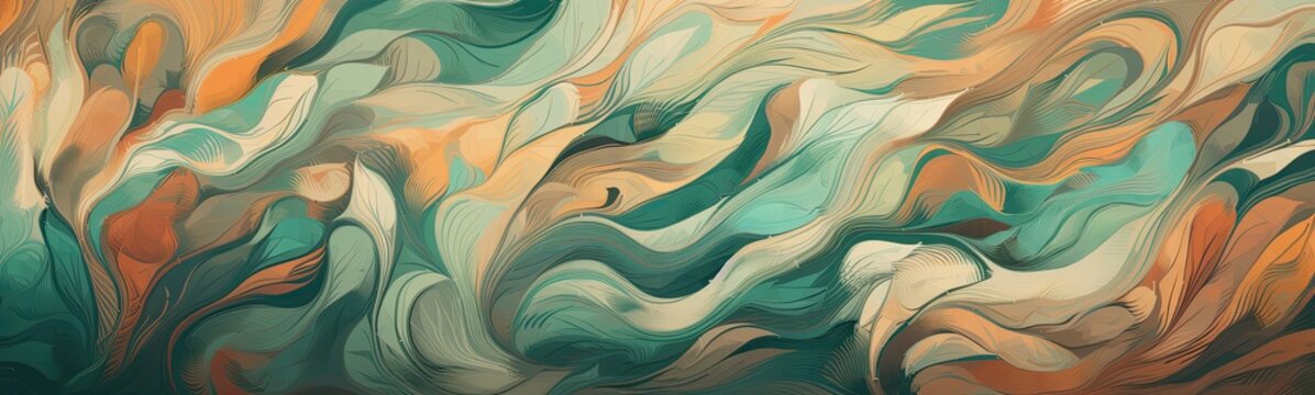 Chaotic organic lines abstract background banner