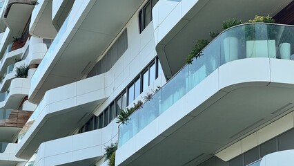 Obraz premium Futuristic residential architecture in Milan CityLife