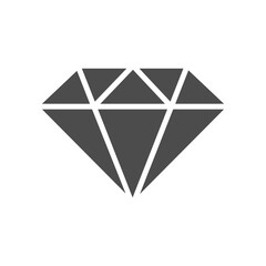 Diamond glyph vector icon isolated. Diamond stock vector icon for web, mobile app and ui design