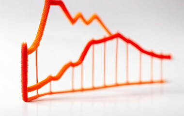 Obraz premium graph with arrow background