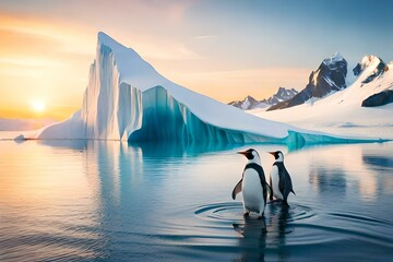 Fototapeta na wymiar iceberg in polar regions generated ai