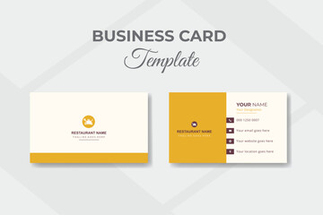 Modern creative restaurant business card design template.