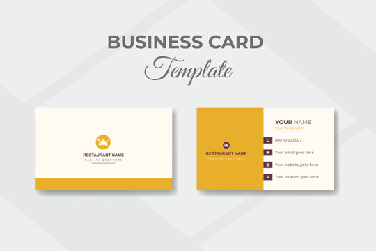 Modern Creative Restaurant Business Card Design Template.