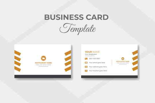 Modern business card restaurant design.