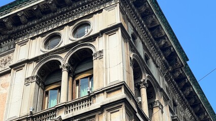 Obraz premium Architecture in the historical center of Milan, Italy. 