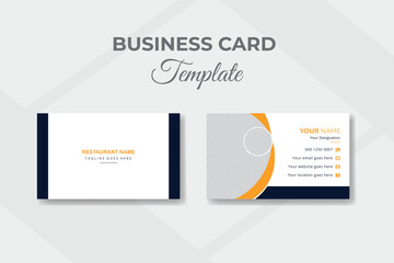 Restaurant business card design.
