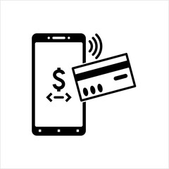 Mobile Payment Icon, Digital Cellphone Payment, App, Payment Transaction, Finance Icon