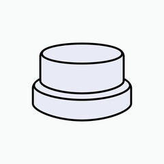Button Icon. Switch, Knob Symbol - Vector.  