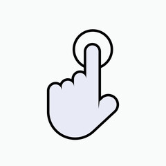 Obraz premium Button Push Icon . Click, Symbol to Tap - Vector. 