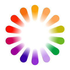 Rainbow blend color wheel