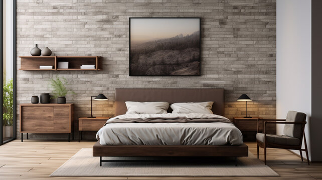 Minimalism bedroom modern interior beauty design concept