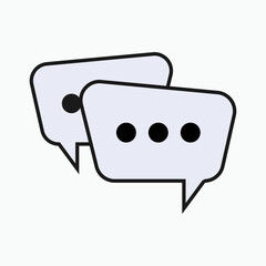 Chat Icon. Short Message, Communication Symbol - Vector.