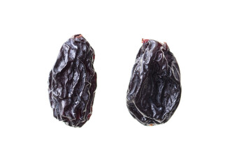 Raisins isolated on white background