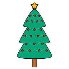 A Christmas tree with decorations in a colorful Christmas Concept 2