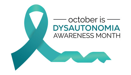 Vector illustration on the theme of Dysautonomia Awareness Month of october. greeting card, poster with background. Vector illustration design