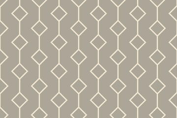 Grey diamond rhombus vertical striped line seamless pattern. Geometric rhombuses background vector illustration.