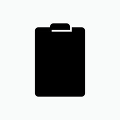 Clipboard Icon. Paper Holder Board. Check Results, Job Monitoring Symbol - Vector